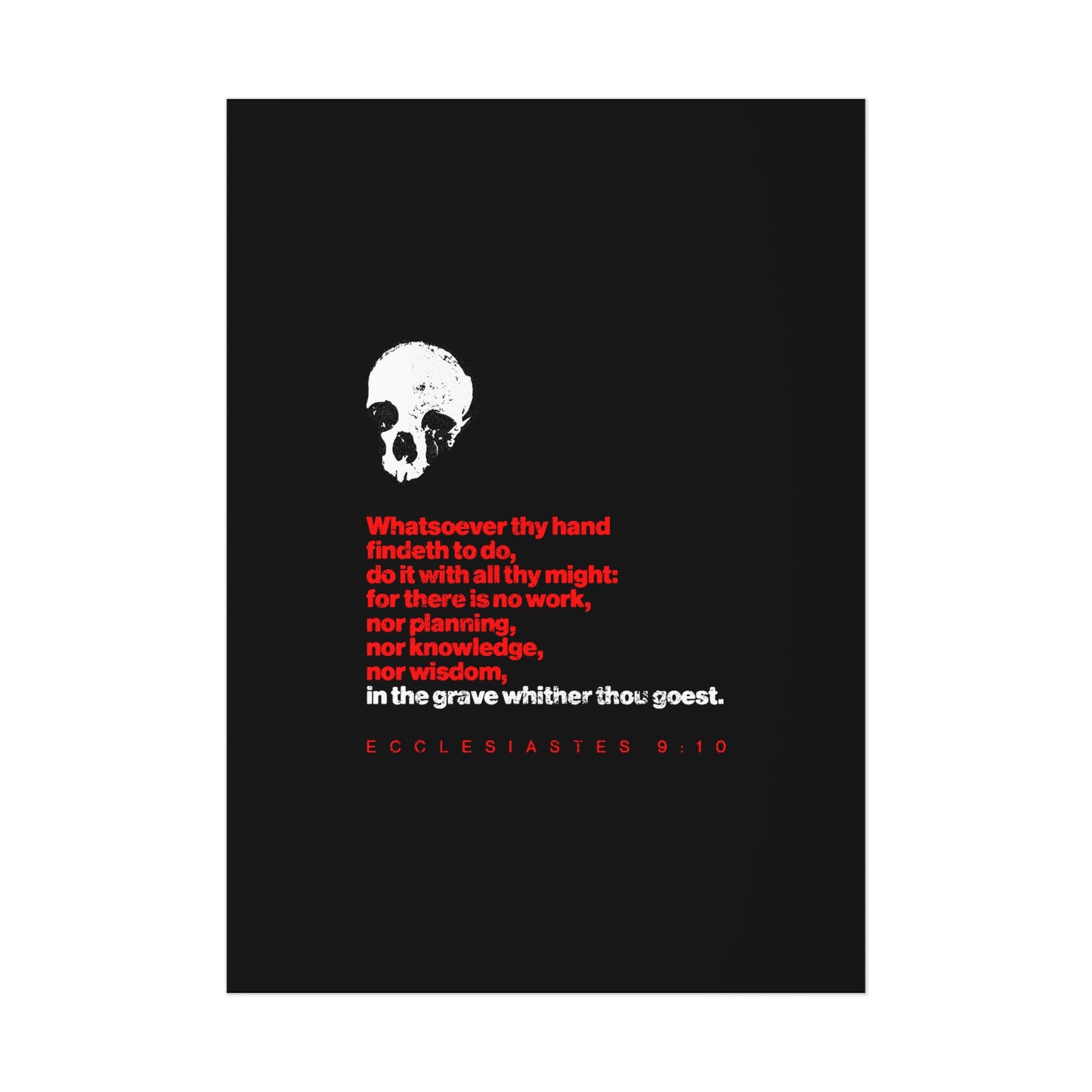 Whatsoever Thy Hand Findeth to Do No. 2 (Red Text) | Orthodox Christian Art Poster