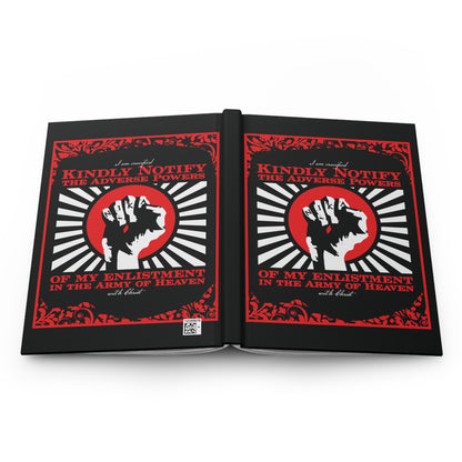 Kindly Notify the Adverse Powers | I am Crucified with Christ (Gal 2:20) | NIKA Fist | Orthodox Christian Hardcover Journal