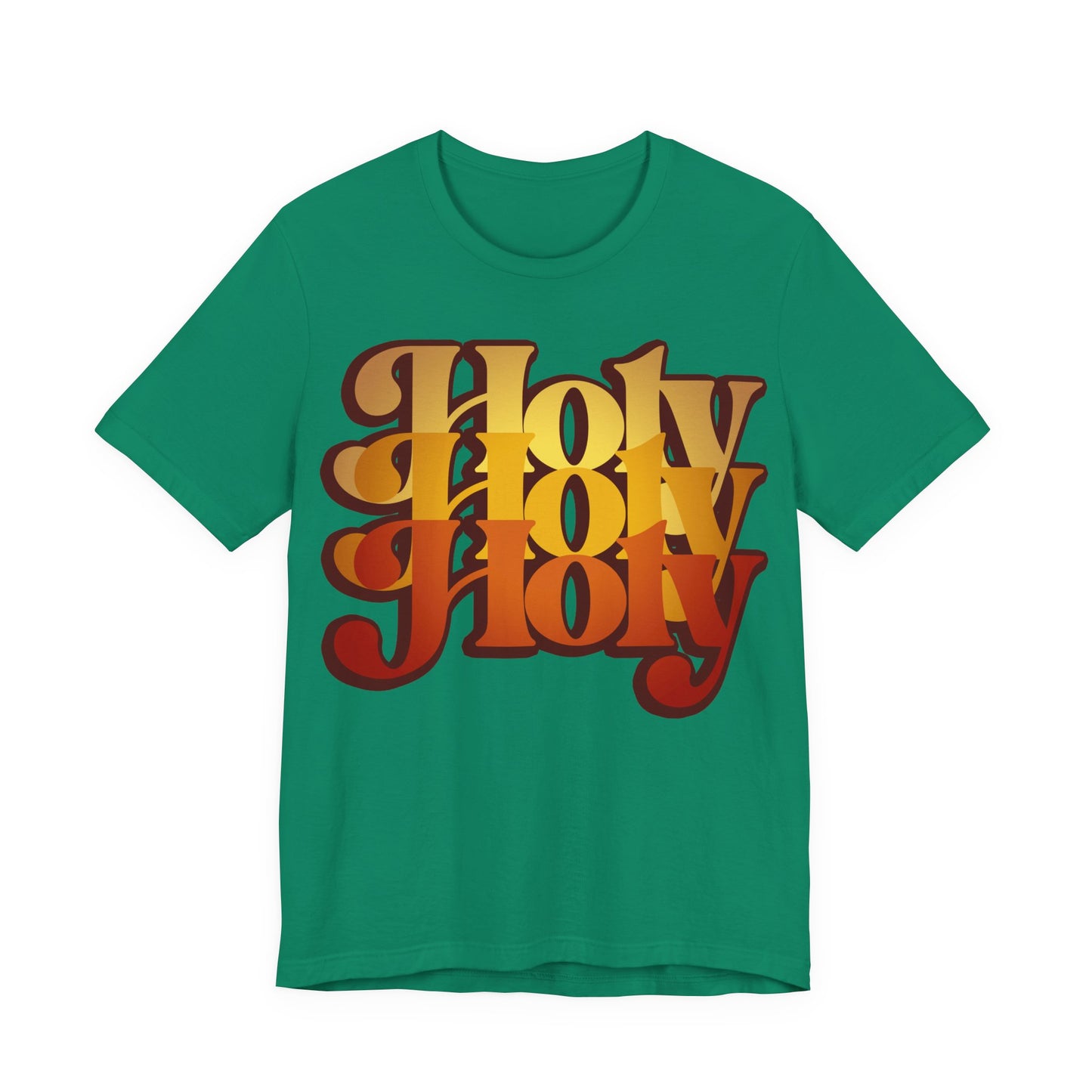Holy Holy Holy Trisagion Liturgical Prayer 70s Style Orthodox T-Shirt | Orthodox Christian Cotton Unisex T-Shirt
