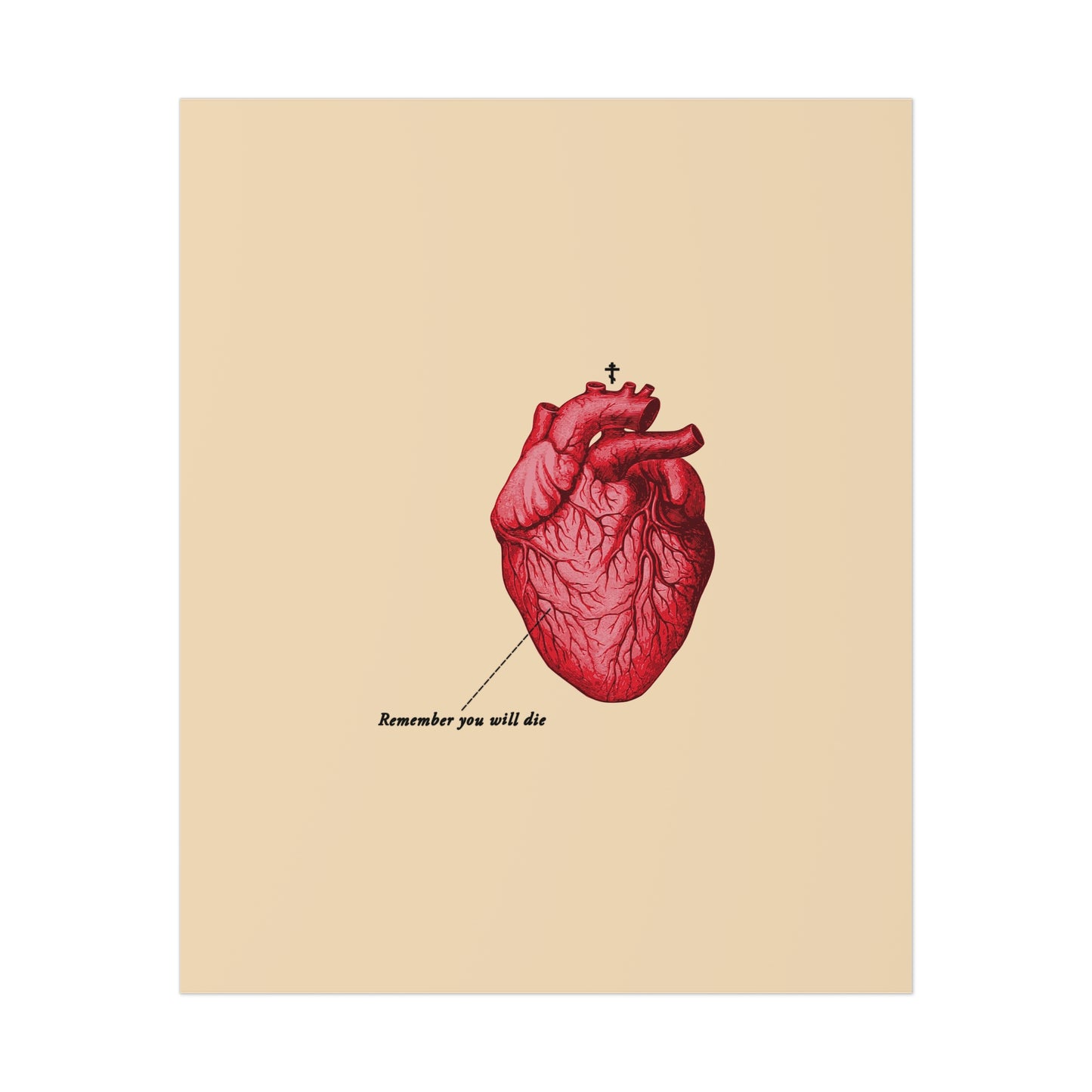 Remember You Will Die (Heart Design) No. 1 | Orthodox Christian Art Poster