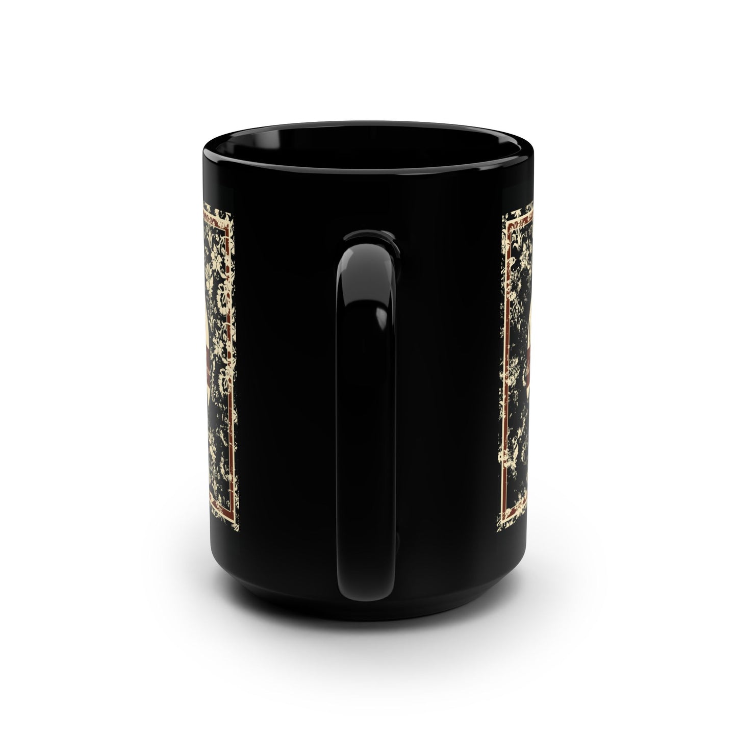 The Last Enemy That Shall Be Destroyed is Death (1 Cor 15:26) | Earthtone Skull and Floral Design | Resurrection | Orthodox Christian 15oz Black Mug