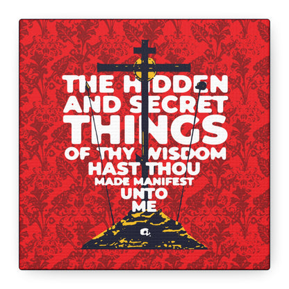 The Hidden and Secret Things of Thy Wisdom (Psalm 50/51) | Golgotha Cross | Skull of Adam | Orthodox Christian Canvas Art