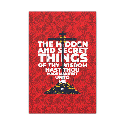 The Hidden and Secret Things of Thy Wisdom (Psalm 50/51) | Golgotha Cross | Skull of Adam | Orthodox Christian Canvas Art