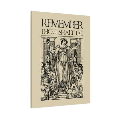 Remember You Will Die Shakespearean Design | Memento Mori | Classic Woodcut Illustration Aesthetic | Christian Wall Art