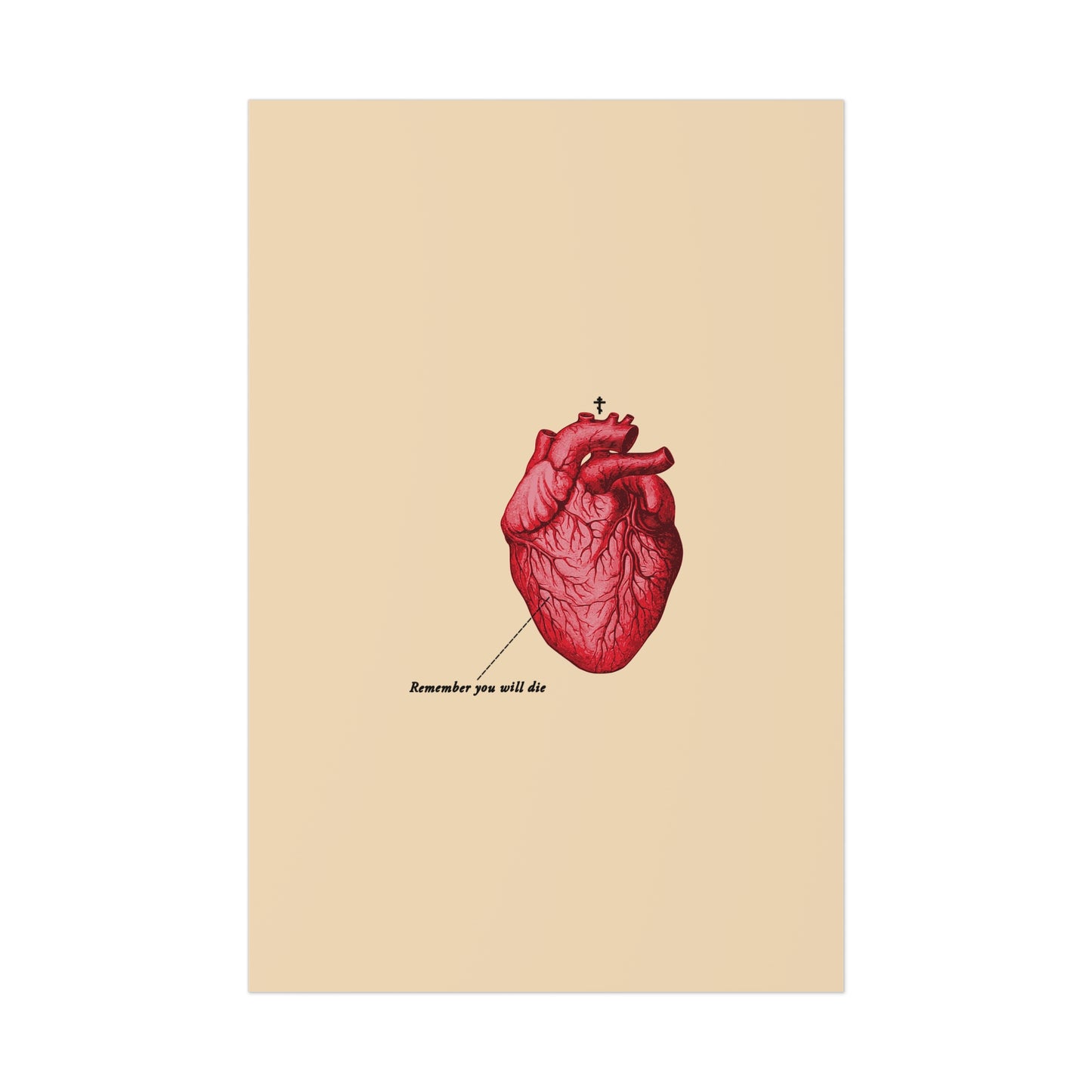 Remember You Will Die (Heart Design) No. 1 | Orthodox Christian Art Poster