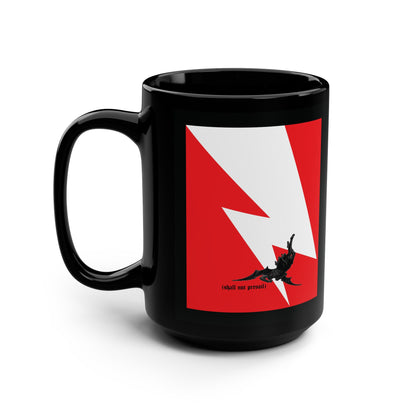 Shall Not Prevail | Satan Fell from Heaven Like Lightning (Luke 10:18) | Minimalist Design | Orthodox Christian 15oz Black Mug