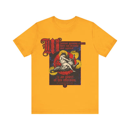 Whatever Passion a Man Does Not Bravely War Against | St Macarius | Gustav Dore - Samson Slaying Lion | Orthodox Christian Cotton T-Shirt