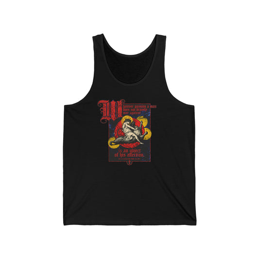Whatever Passion a Man Does Not Bravely War Against (St Macarius the Great) No. 1 | Orthodox Christian Jersey Tank Top / Sleeveless Shirt