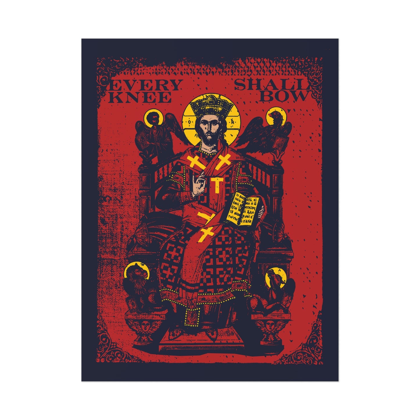 Every Knee Shall Bow (Jesus Christ IkonoGraphic) No. 1 | Orthodox Christian Art Poster