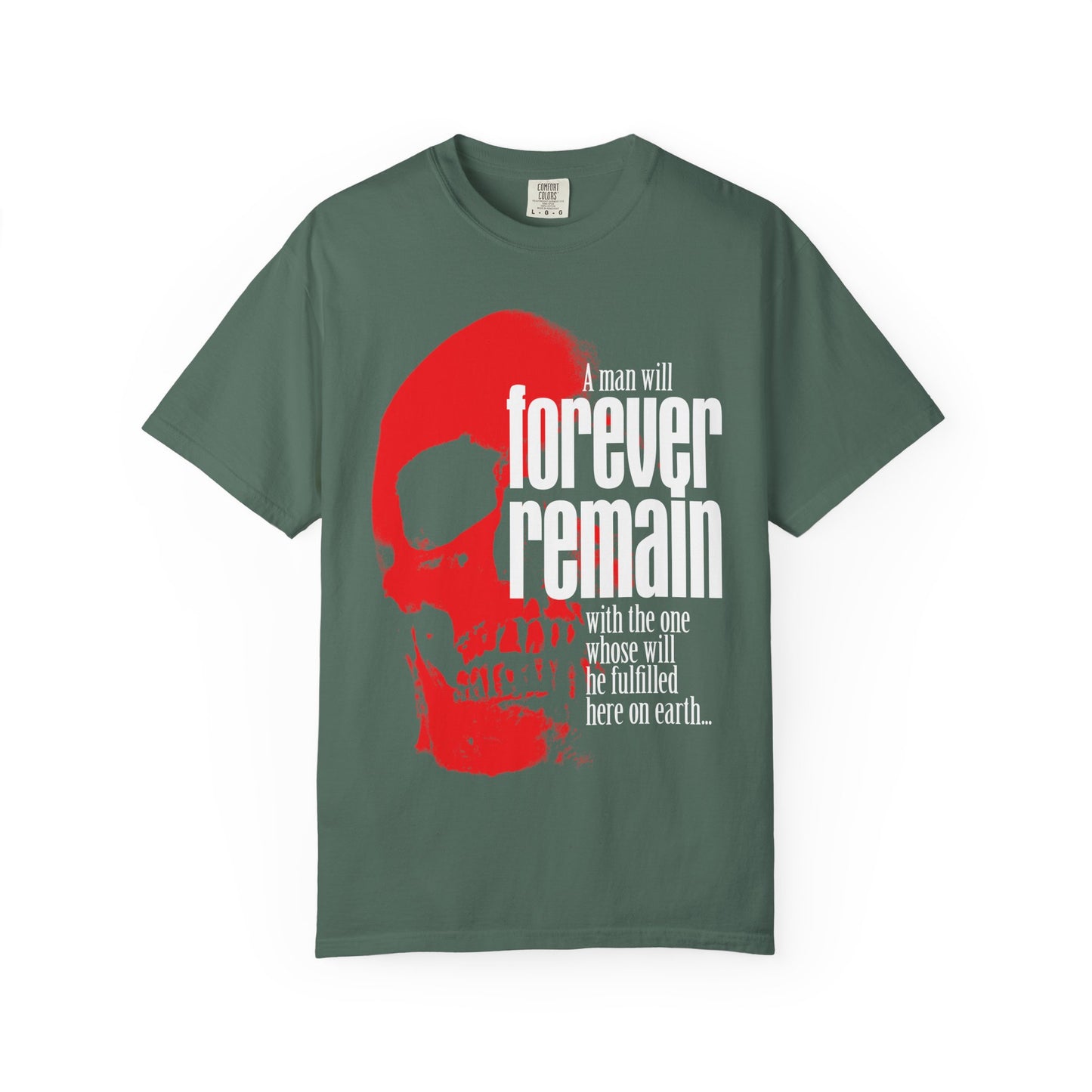 A Man Will Forever Remain with the One Whose Will He Fulfilled | Cannot Serve Two Masters | Red Skull | Heavyweight Cotton Unisex T-Shirt