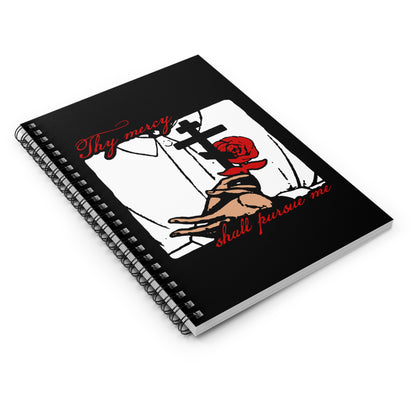 Thy Mercy Shall Pursue Me - Psalm 22 (23) | Orthodox Martyr's Cross and Rose Icono-Graphic Style | Orthodox Christian Spiral Notebook