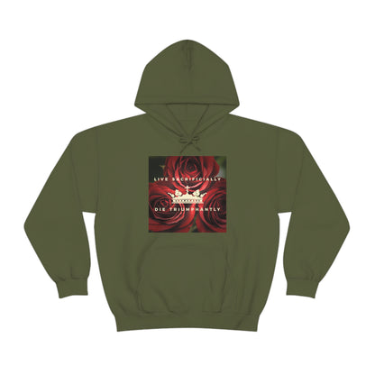 Live Sacrificially, Die Triumphantly No. 2 | Orthodox Christian Hoodie / Hooded Sweatshirt