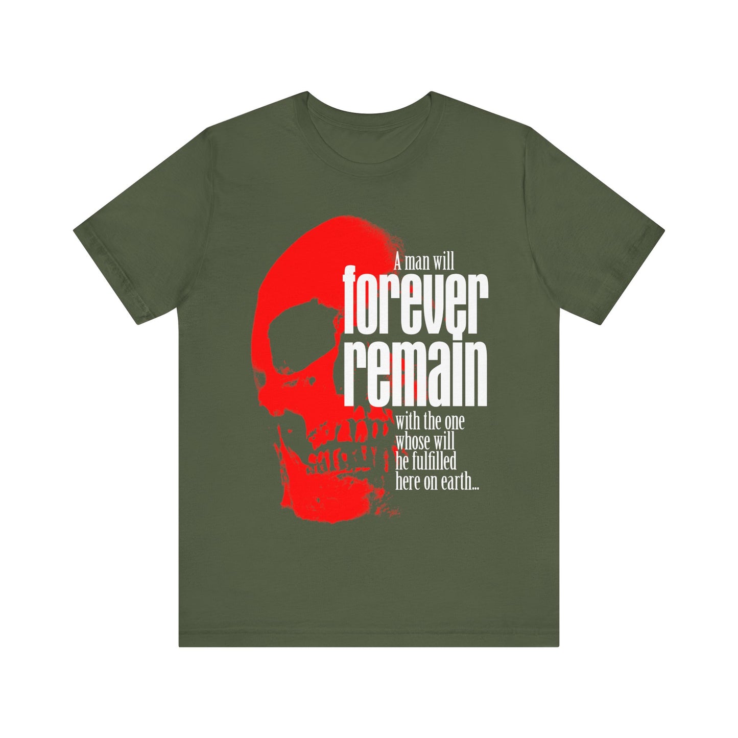 A Man Will Forever Remain with the One Whose Will He Fulfilled | Cannot Serve Two Masters | Red Skull | Orthodox Christian Cotton T-Shirt