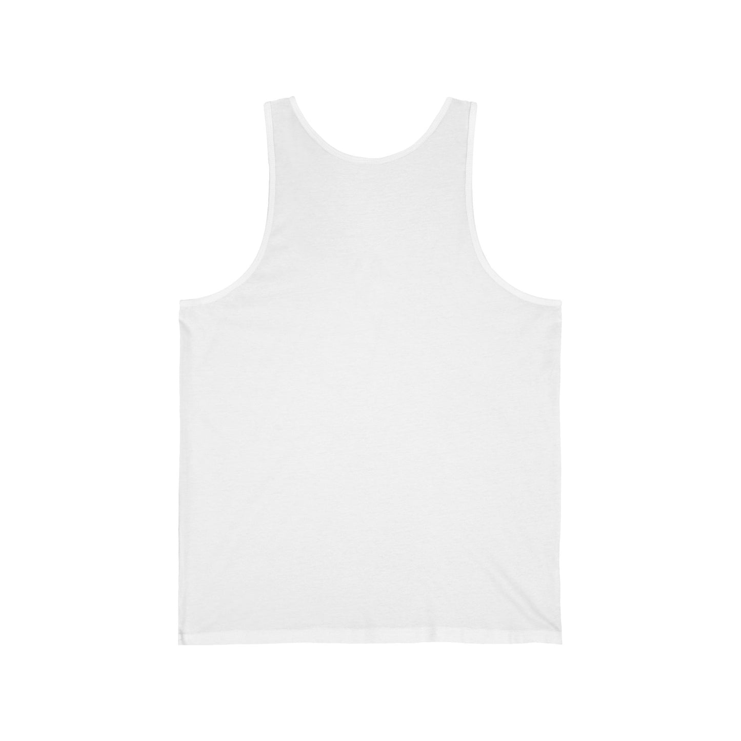 Yellow Orthodox Cross Christian Cotton Tank Top laid flat, shown from the back on a white background—featuring a "Precious and Life-Giving Weapon of Unseen Warfare" design, inspired by faith as a scourge of demons.