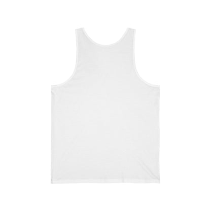 Yellow Orthodox Cross Christian Cotton Tank Top laid flat, shown from the back on a white background—featuring a "Precious and Life-Giving Weapon of Unseen Warfare" design, inspired by faith as a scourge of demons.