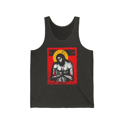 The King of Glory IconoGraphic No. 1 | Orthodox Christian Jersey Tank Top / Sleeveless Shirt