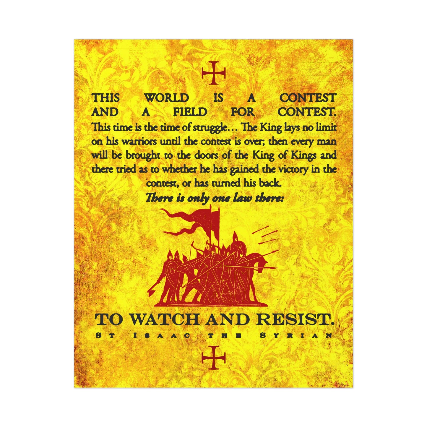The World is a Contest No. 1 (St Isaac the Syrian) | Orthodox Christian Art Poster