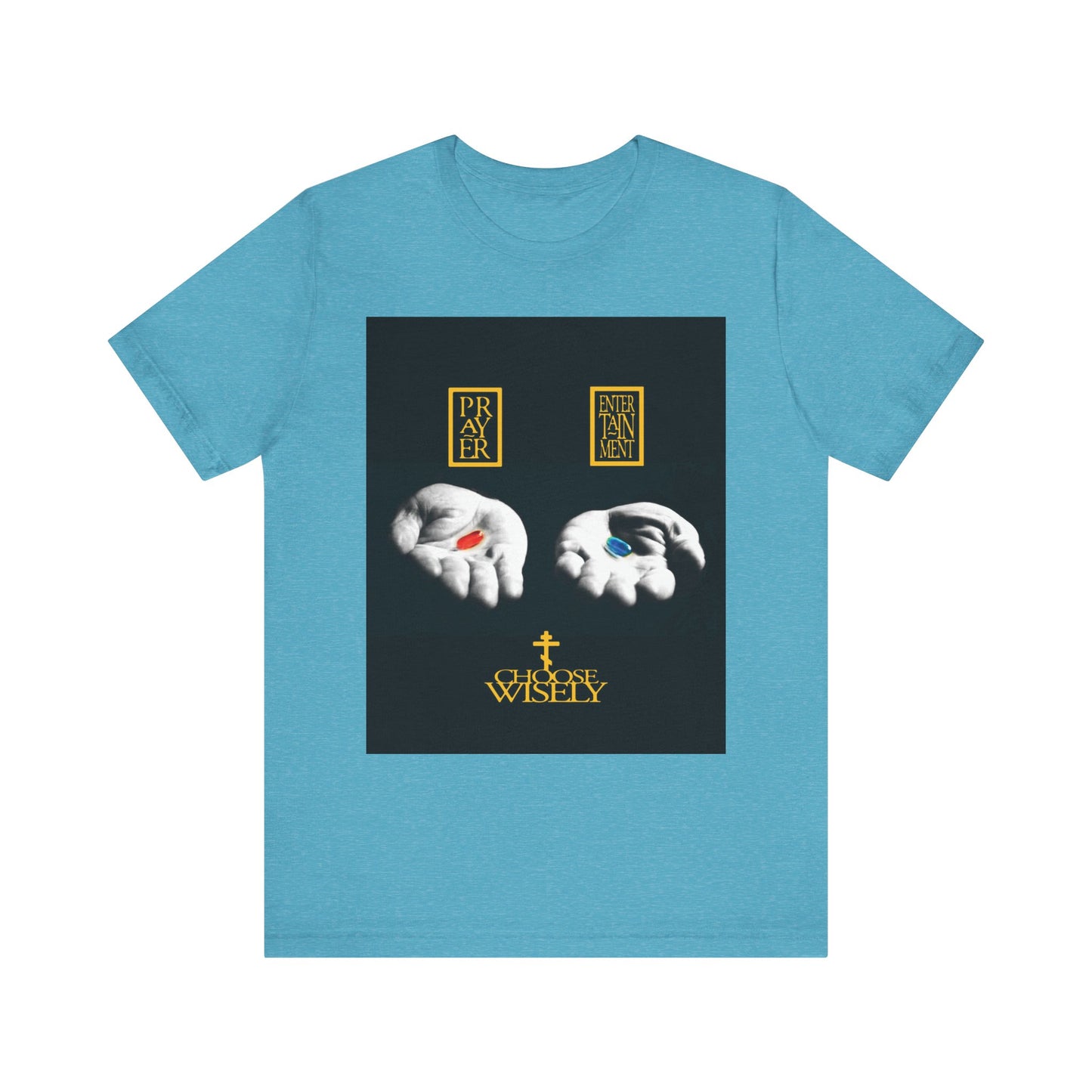 Red Pill, Blue Pill - Prayer Vs Entertainment - Choose Wisely | The Matrix | Orthodox Christian Lightweight Cotton T-Shirt