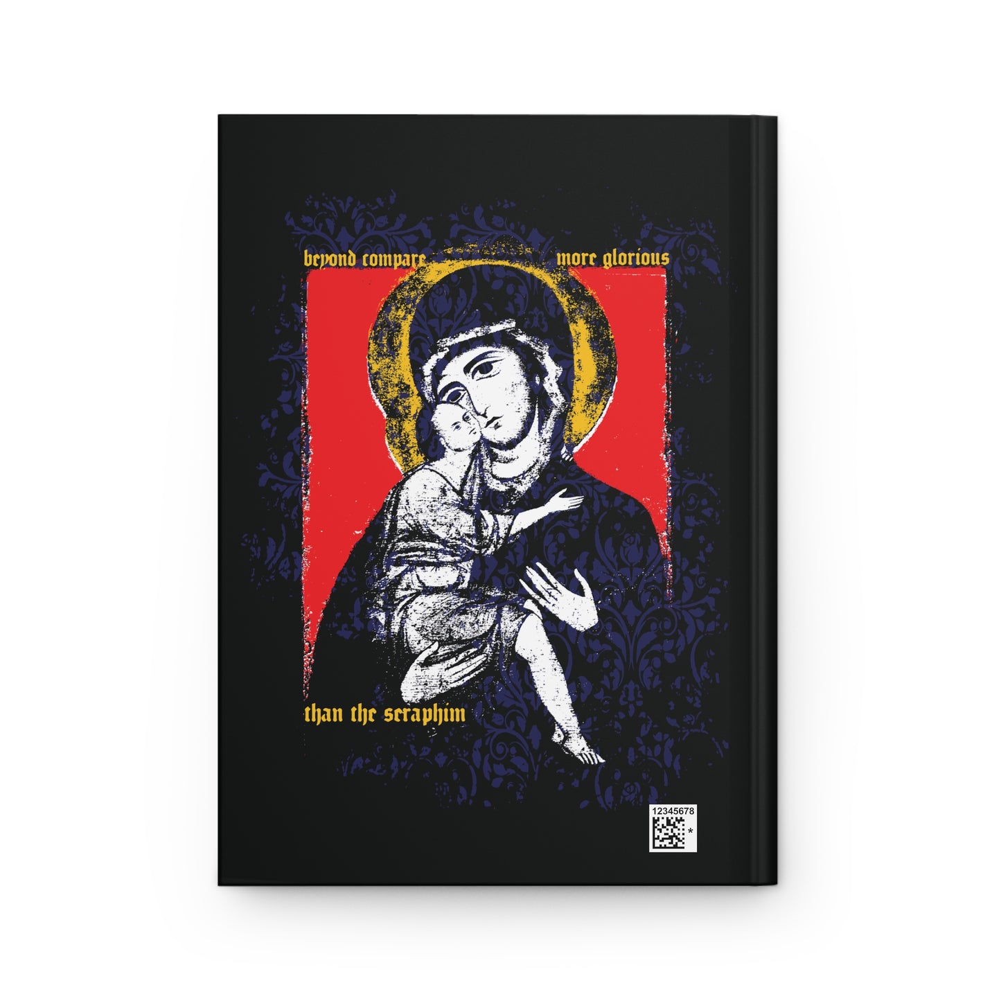 Beyond Compare More Glorious Than the Seraphim | Vladimir Theotokos Iconographic | Orthodox Christian Hardcover Journal