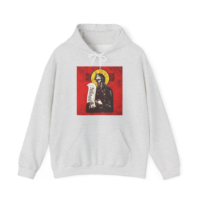 Prophet Ezekiel IconoGraphic | Textured, High Contrast Bright Red and Yellow Design | Old Testament | Orthodox Christian Hoodie