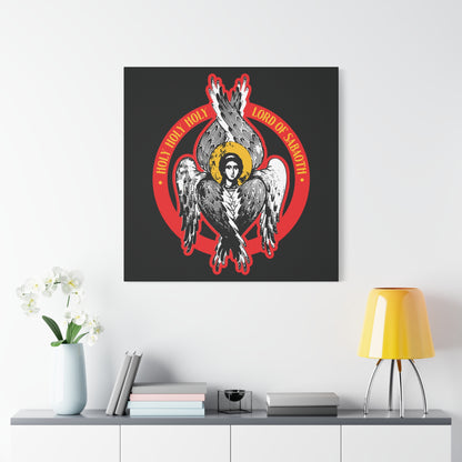 Holy Holy Holy, Lord of Sabaoth | Lord of Hosts | Unseen Realm | Isaiah 6 | Orthodox Seraphim Angel IconoGraphic | Christian Wall Art