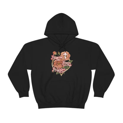 Remember Repent Re-Enchant: Victorian Design No.1a | Orthodox Christian Hoodie / Hooded Sweatshirt