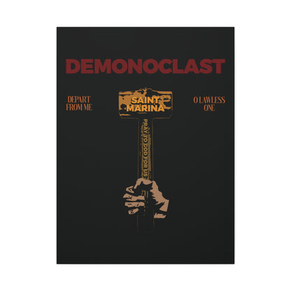 Demonoclast | St. Marina's Hammer | NIKA Fist | Christ Conquers | Demon Smasher | Unseen Warfare | Christian Martyrdom | Orthodox Canvas Art