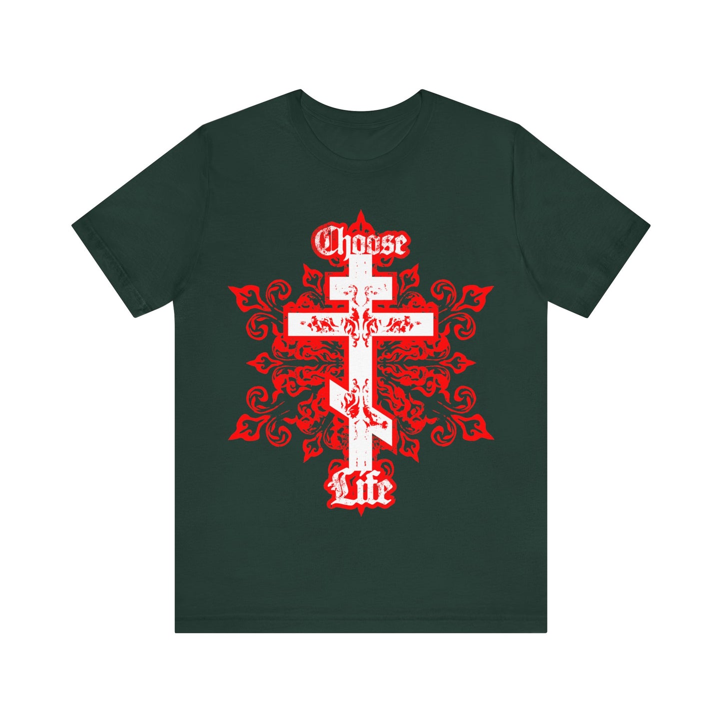 Choose Life No. 1 (Tri-Bar Cross) | Orthodox Christian T-Shirt