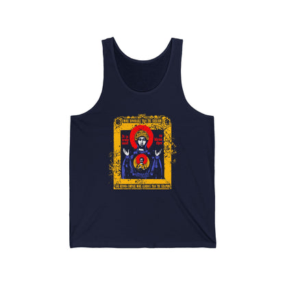 It is Truly Meet To Bless Thee Iconographic | Axion Estin Hymn to the Mother of God Theotokos | Orthodox Christian Jersey Tank Top