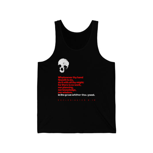 Whatsoever Thy Hand Findeth to Do No. 2 (Red Text) | Orthodox Christian Jersey Tank Top / Sleeveless Shirt