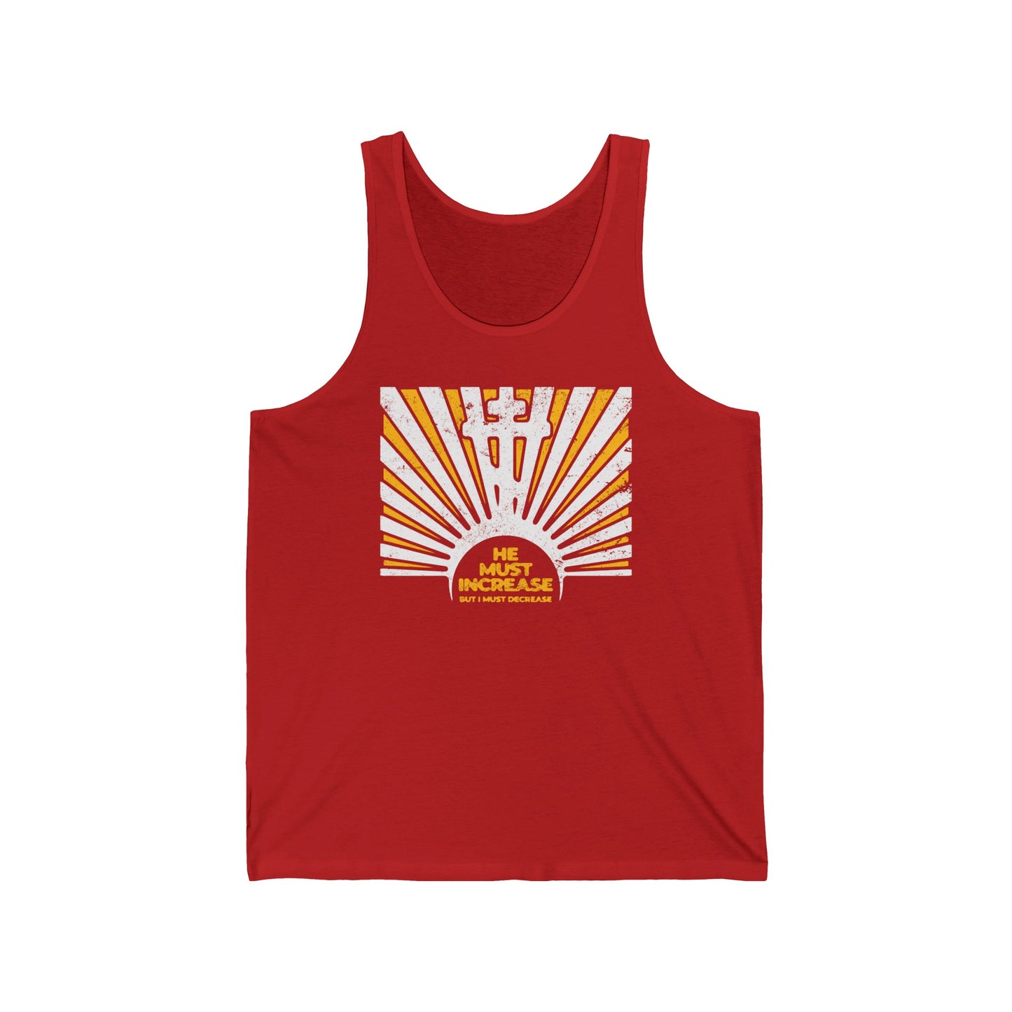 He Must Increase, but I Must Decrease No. 2 | Orthodox Christian Jersey Tank Top / Sleeveless Shirt