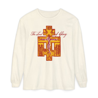 The Lord of Glory | Russian Golgotha Crucifix IconoGraphic | 1 Corinthians 2:8 | Orthodox Christian Long Sleeve Shirt