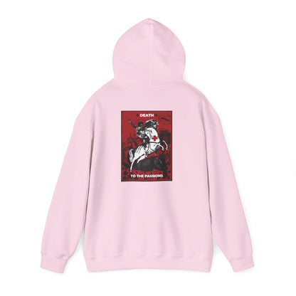 St George Slaying the Dragon | Cross on Front Left Breast | Death to the Passions | Ascetic Orthodox Christianity | Double-Sided Unisex Hoodie