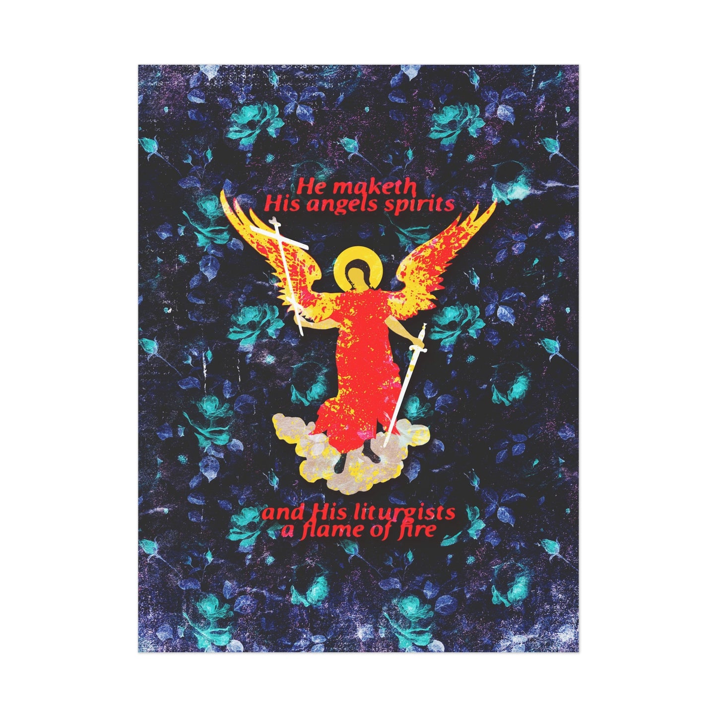 He Maketh His Angels Spirits (Psalm 103 LXX) No. 1 | Orthodox Christian Art Poster