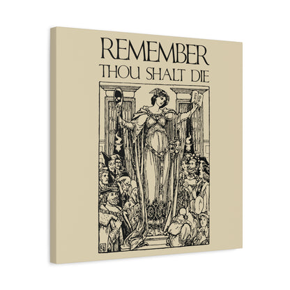 Remember You Will Die Shakespearean Design | Memento Mori | Classic Woodcut Illustration Aesthetic | Christian Wall Art