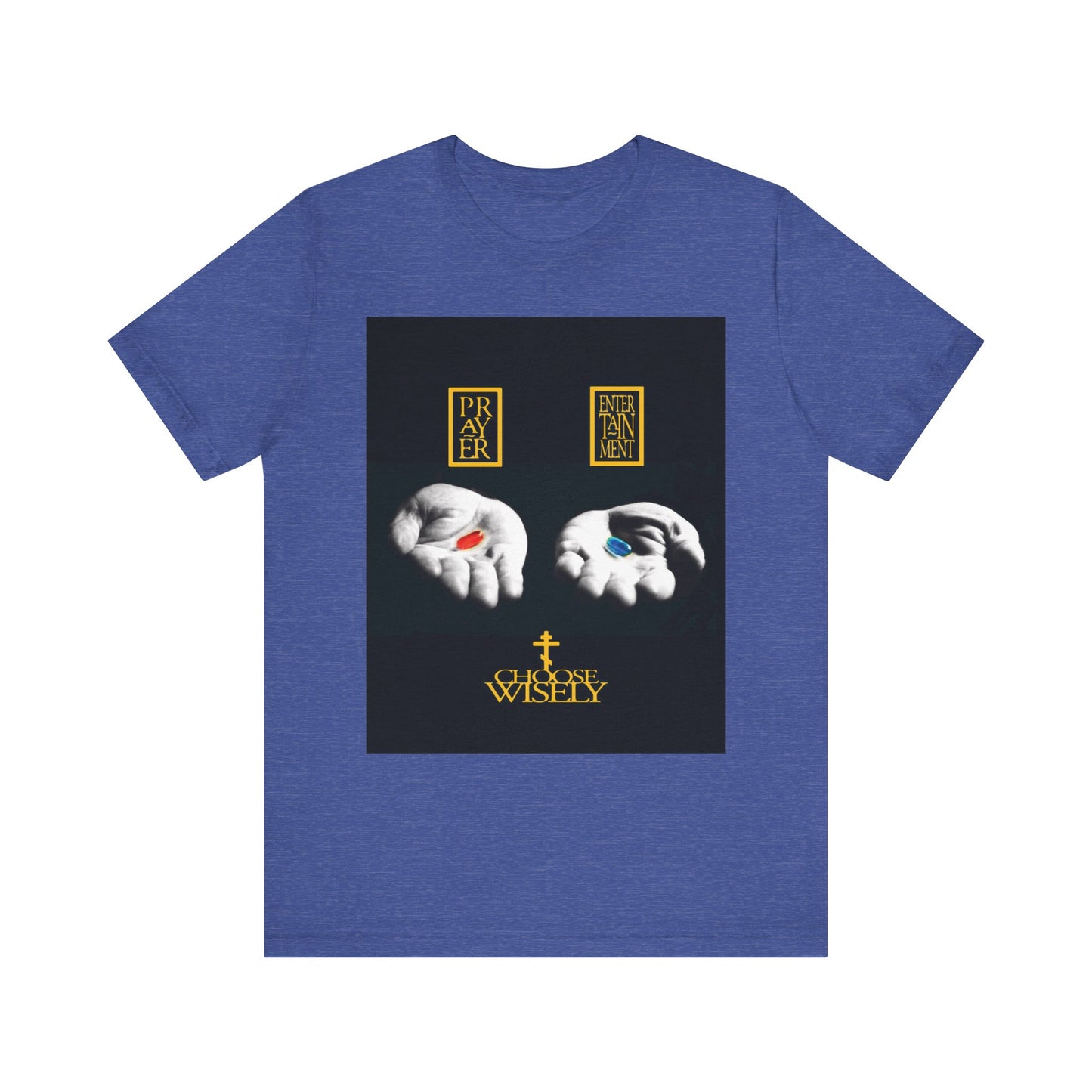 Red Pill, Blue Pill - Prayer Vs Entertainment - Choose Wisely | The Matrix | Orthodox Christian Lightweight Cotton T-Shirt