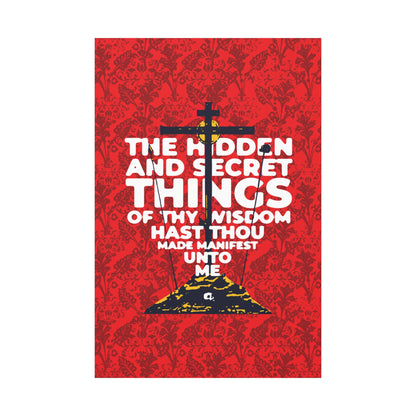The Hidden and Secret Things of Thy Wisdom (Psalm 50/51) | Golgotha Cross | Skull of Adam | Orthodox Christian Canvas Art