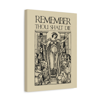 Remember You Will Die Shakespearean Design | Memento Mori | Classic Woodcut Illustration Aesthetic | Christian Wall Art