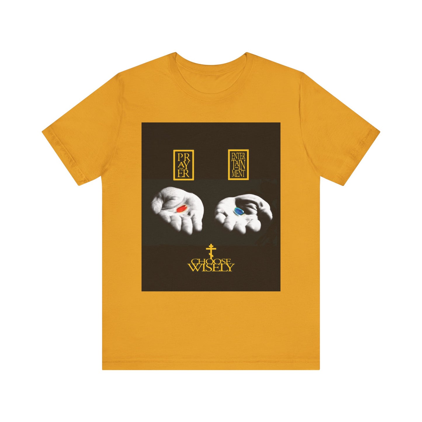 Red Pill, Blue Pill - Prayer Vs Entertainment - Choose Wisely | The Matrix | Orthodox Christian Lightweight Cotton T-Shirt