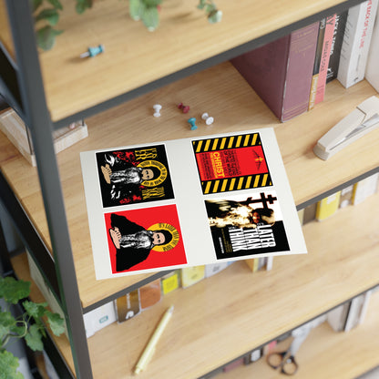 Fr Seraphim Rose 4x4 Sticker Sheet No. 1 | It's Later Than You Think | Modern Saint Graphic Decor | Apocalyptic | Orthodox Christian Stickers