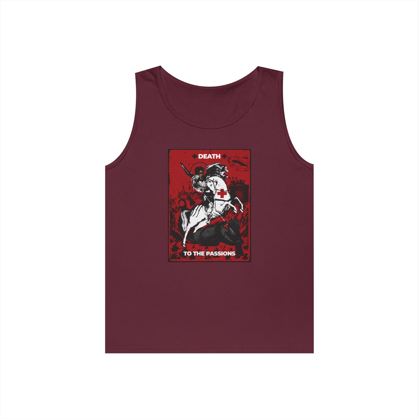 St George Slaying the Dragon | Death to the Passions | Unseen Warfare | Ascetic Orthodox Christianity | Heavyweight Cotton Unisex T-Shirt