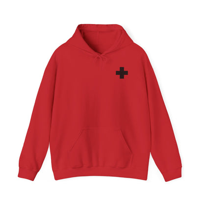 St George Slaying the Dragon | Cross on Front Left Breast | Death to the Passions | Ascetic Orthodox Christianity | Double-Sided Unisex Hoodie