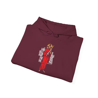 The Lord Shall Fight For You (Exodus 14:14) | Jesus Christ with Sword IconoGraphic | Orthodox Christian Hoodie