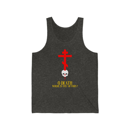 O Death Where is Thy Victory? No. 1 | Orthodox Christian Jersey Tank Top / Sleeveless Shirt