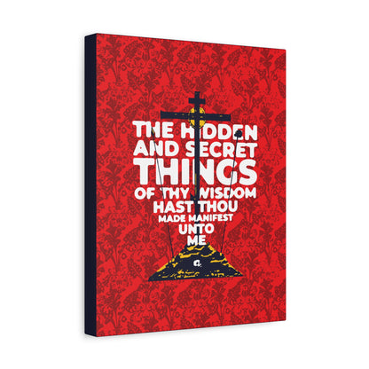 The Hidden and Secret Things of Thy Wisdom (Psalm 50/51) | Golgotha Cross | Skull of Adam | Orthodox Christian Canvas Art