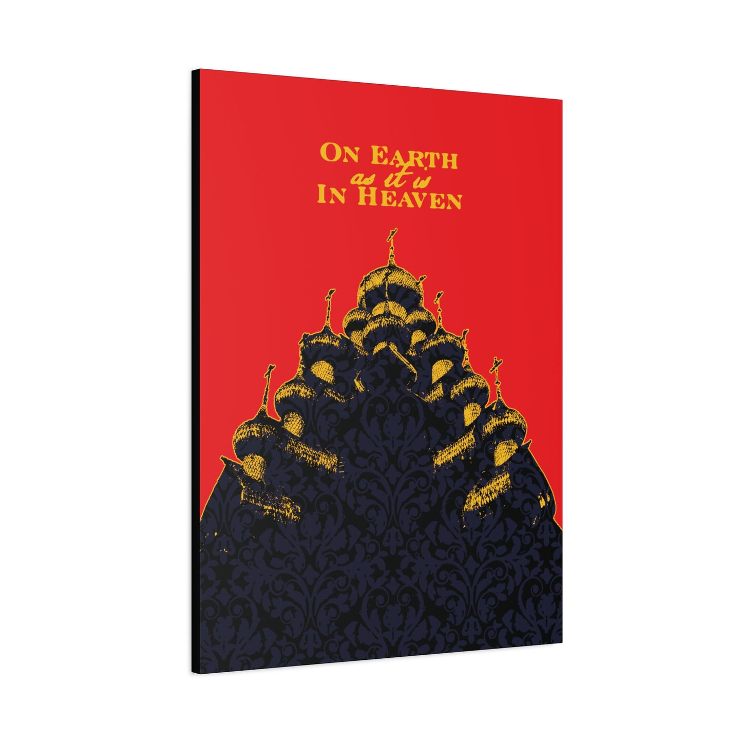 The Church: On Earth As It Is In Heaven | Lord's Prayer | Ancient Russian Wooden Church Design | Orthodox Christian Canvas Art