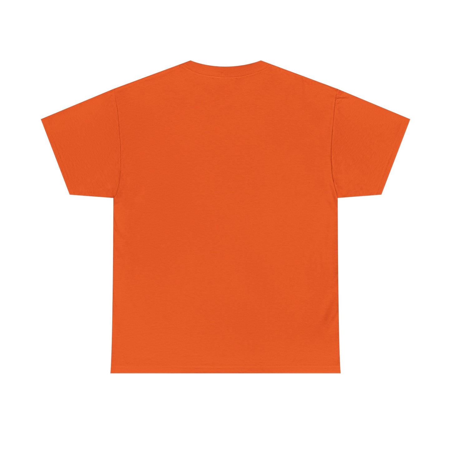 The "And Night Shall Be No More" t-shirt features a red and white face of Jesus Christ iconographic design, inspired by Revelation 22:5, shown from the back against a white background—Orthodox Christian heavy cotton.