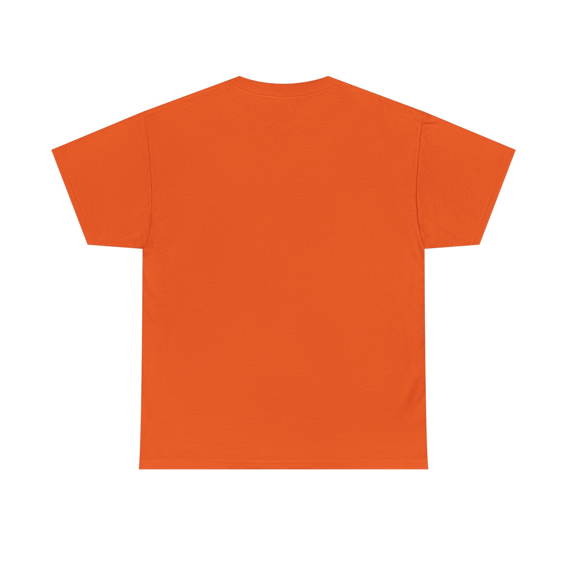 The "And Night Shall Be No More" t-shirt features a red and white face of Jesus Christ iconographic design, inspired by Revelation 22:5, shown from the back against a white background—Orthodox Christian heavy cotton.