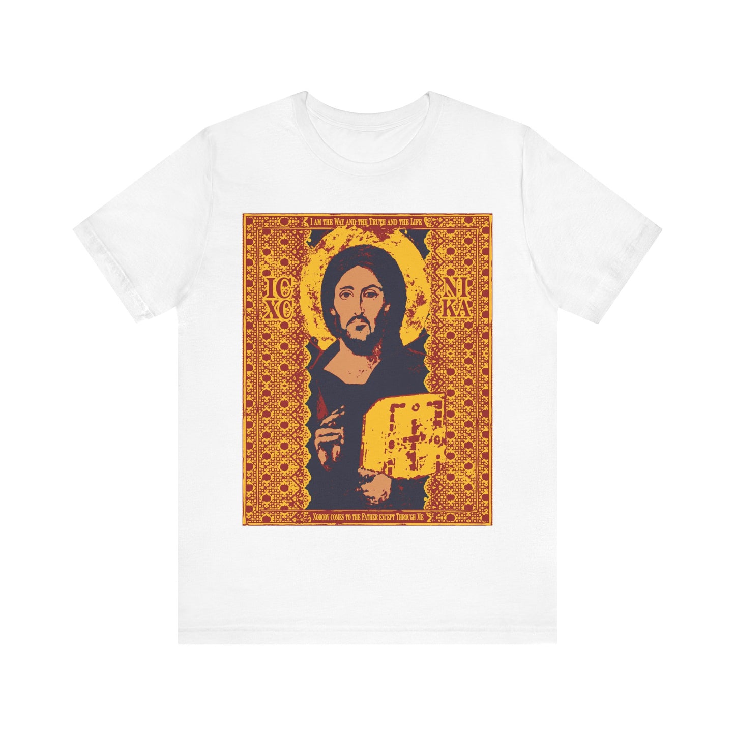 Jesus Christ Sinai Pantocrator IconoGraphic No. 1 | Orthodox Christian T-Shirt