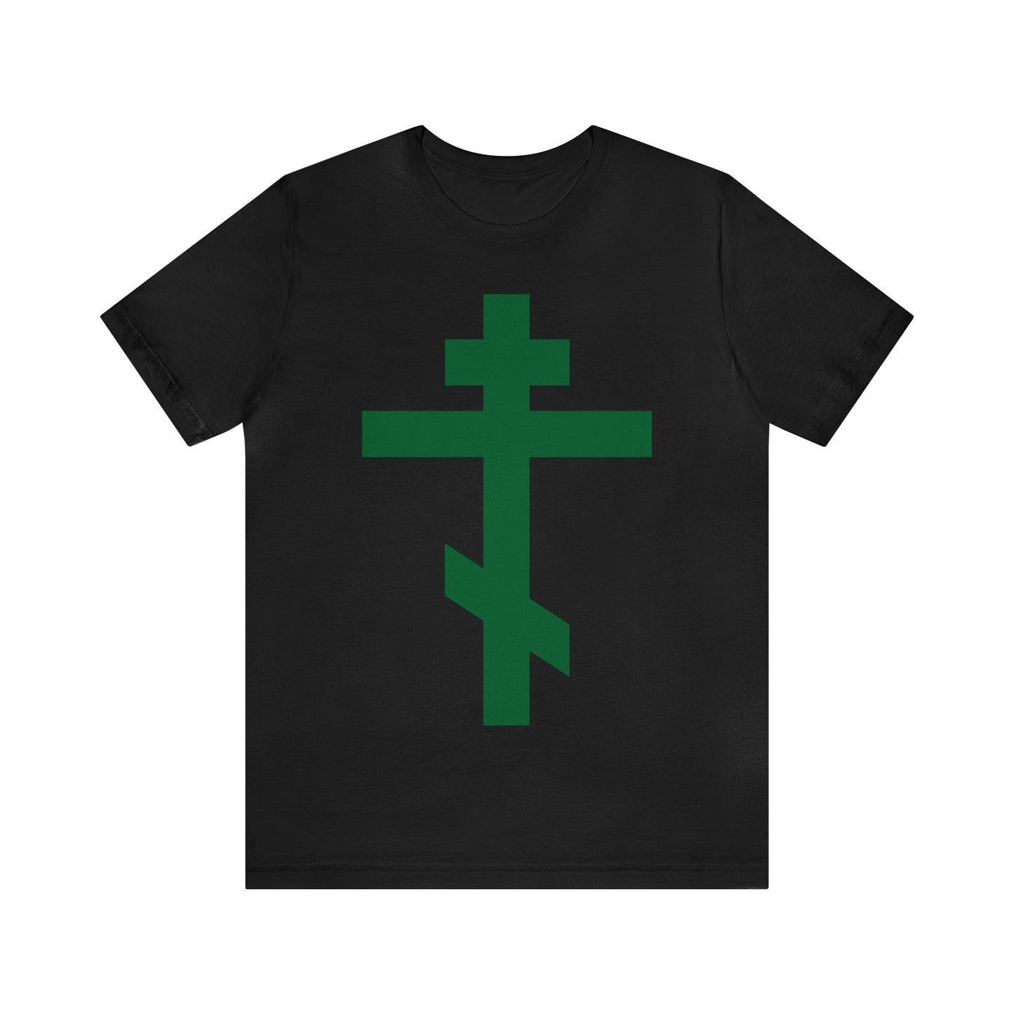 Simple Orthodox Cross (Green) No. 1 | Orthodox Christian T-Shirt